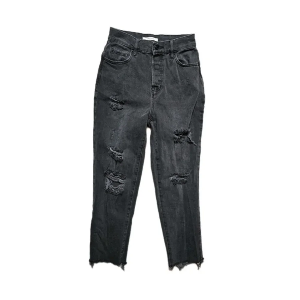 Pacsun Women's Jeans 25 Distressed Black Hirise Straight